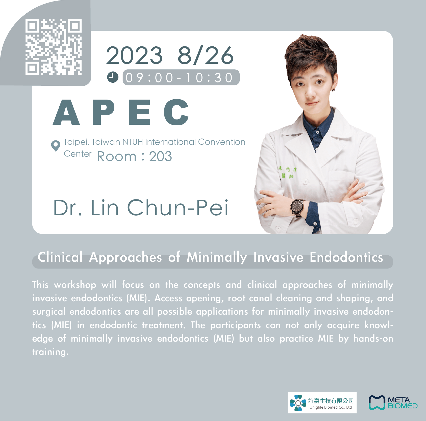 [APEC] Clinical Approaches of Minimally Invasive Endodontics - Dr. Lin Chun-Pei